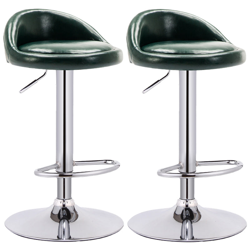 Taburete giratorio ajustable moderno, taburete de bar de acero para dormitorio con cojín