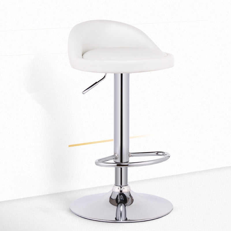 Taburete giratorio ajustable moderno, taburete de bar de acero para dormitorio con cojín