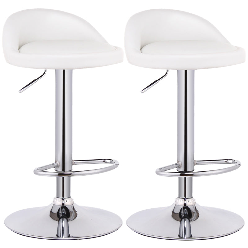 Taburete giratorio ajustable moderno, taburete de bar de acero para dormitorio con cojín