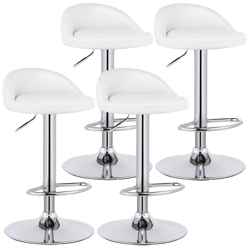 Taburete giratorio ajustable moderno, taburete de bar de acero para dormitorio con cojín