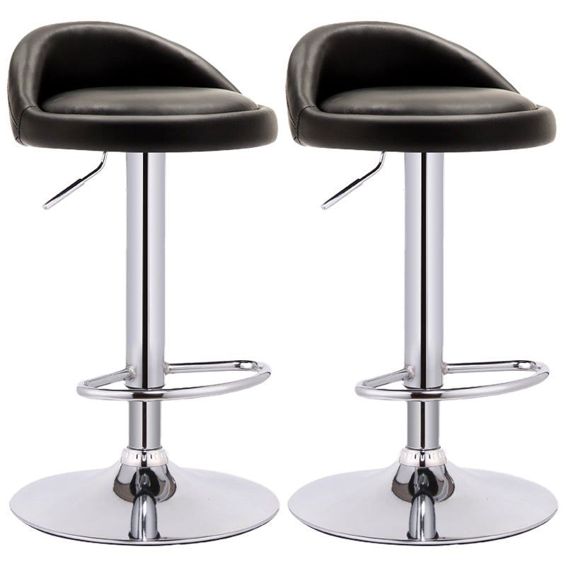 Taburete giratorio ajustable moderno, taburete de bar de acero para dormitorio con cojín