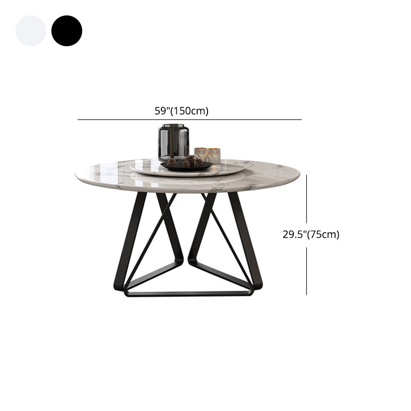 Round 1/4/5/7/9 Pieces Modern Furniture Standard Height Dining Room Table Set with 3 Legs