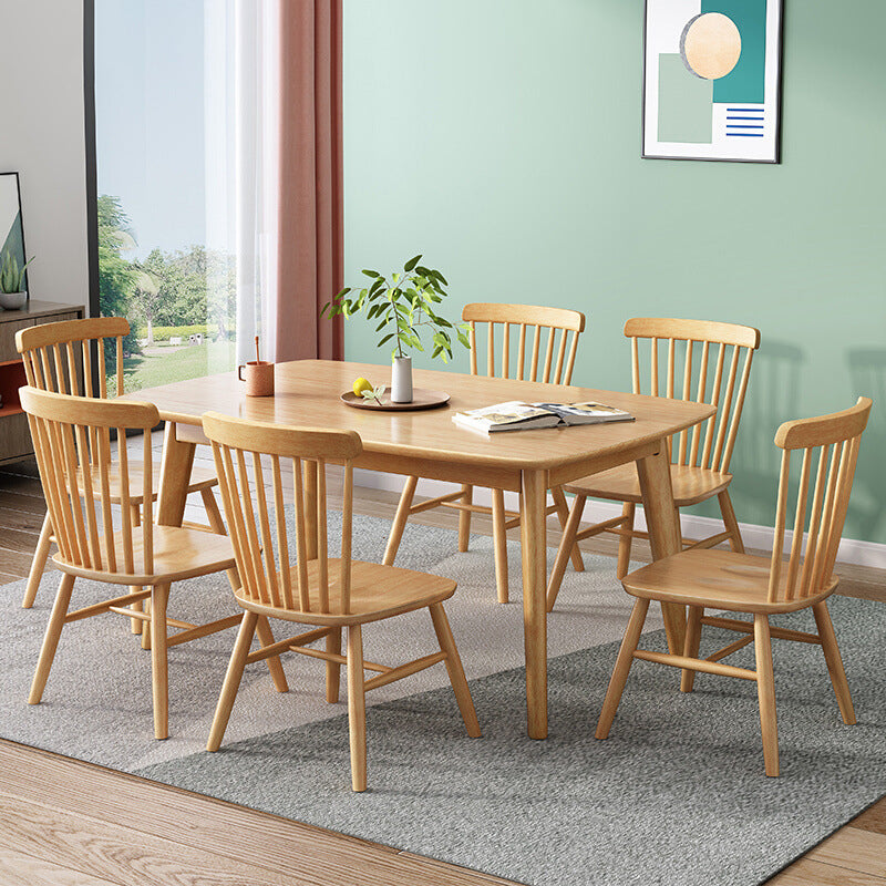 1/2/5/7 Pieces Modern Wood Furniture Standard Height Dining Table Set with 4 Legs