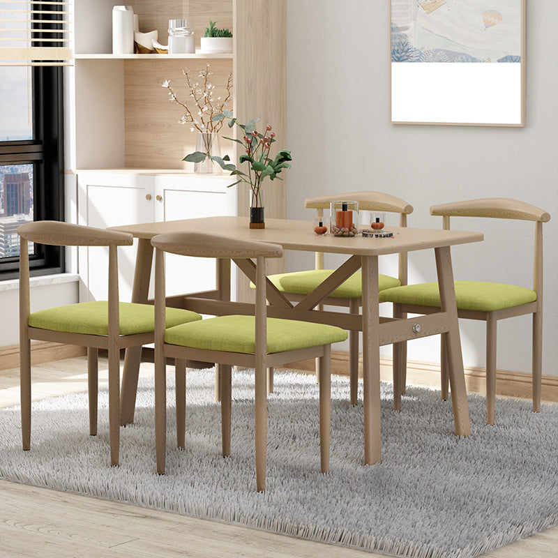 Modern 1/2/5/7 Pieces Dining Set Rectangle Wood Dining Table for Kitchen