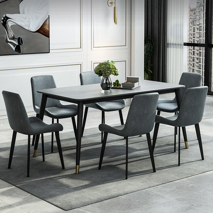 Nordic Style 1/5/7 Pieces Dining Set with Gray Top Kitchen Table Set for Dining Room