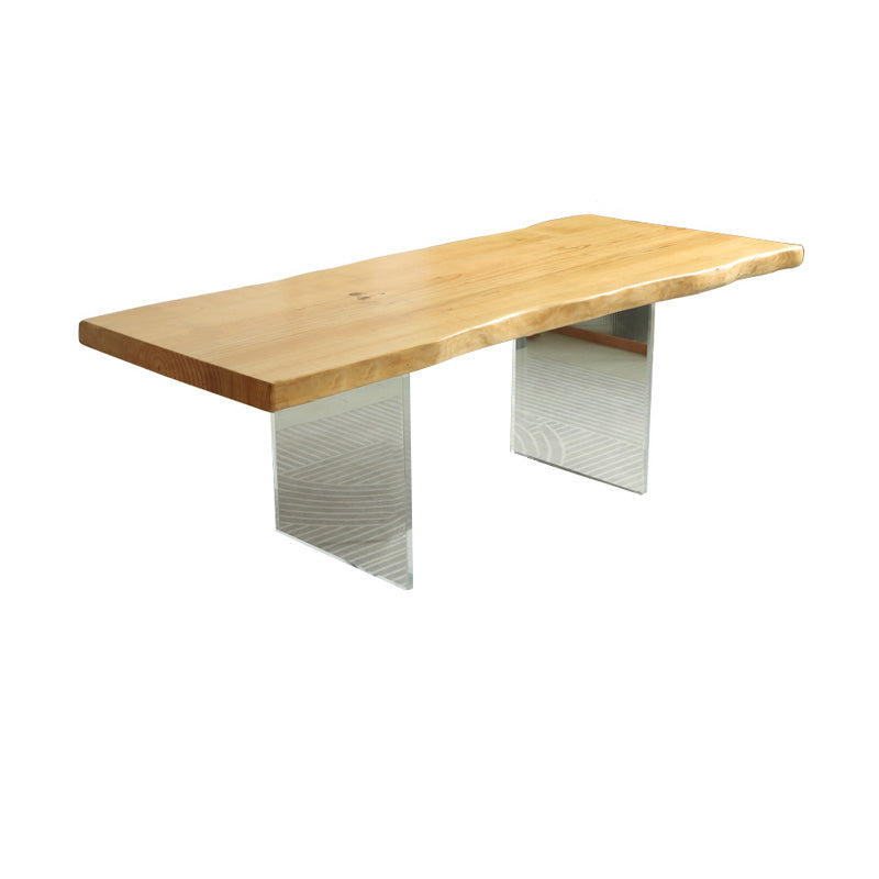 Modern 1/2/3/4 Pieces Rectangle Dining Set Solid Wood Dining Table with Chairs