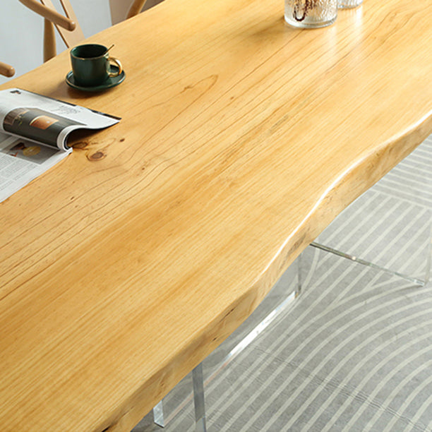 Modern 1/2/3/4 Pieces Rectangle Dining Set Solid Wood Dining Table with Chairs