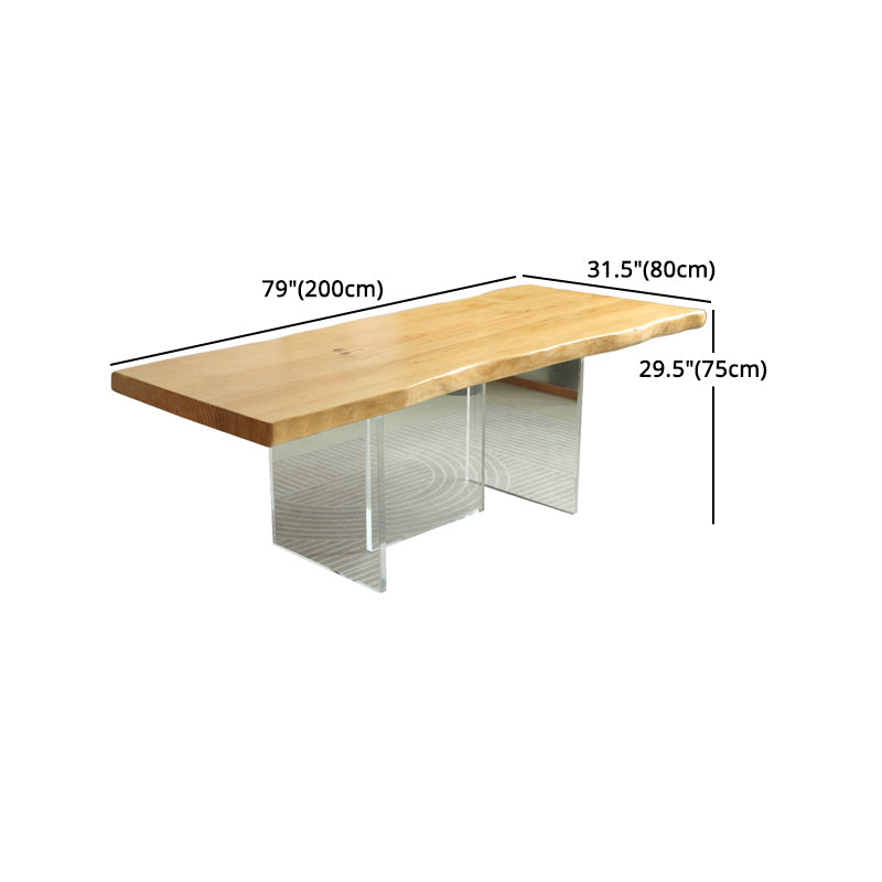 Modern 1/2/3/4 Pieces Rectangle Dining Set Solid Wood Dining Table with Chairs