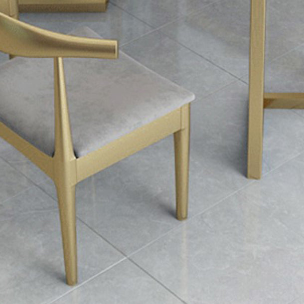 Set da pranzo in stile glam 1/5 pezzi con tavolo in pietra rettangolo per sala da pranzo