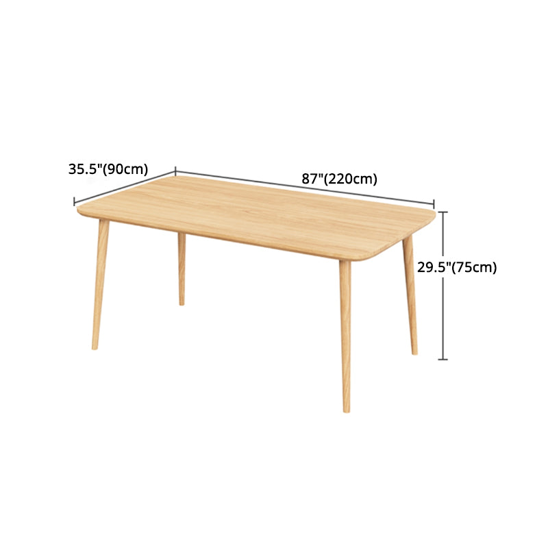 Moderna 1/2/3/5 piezas Juego de comedor rectangular Mesa de comedor de madera maciza con sillas