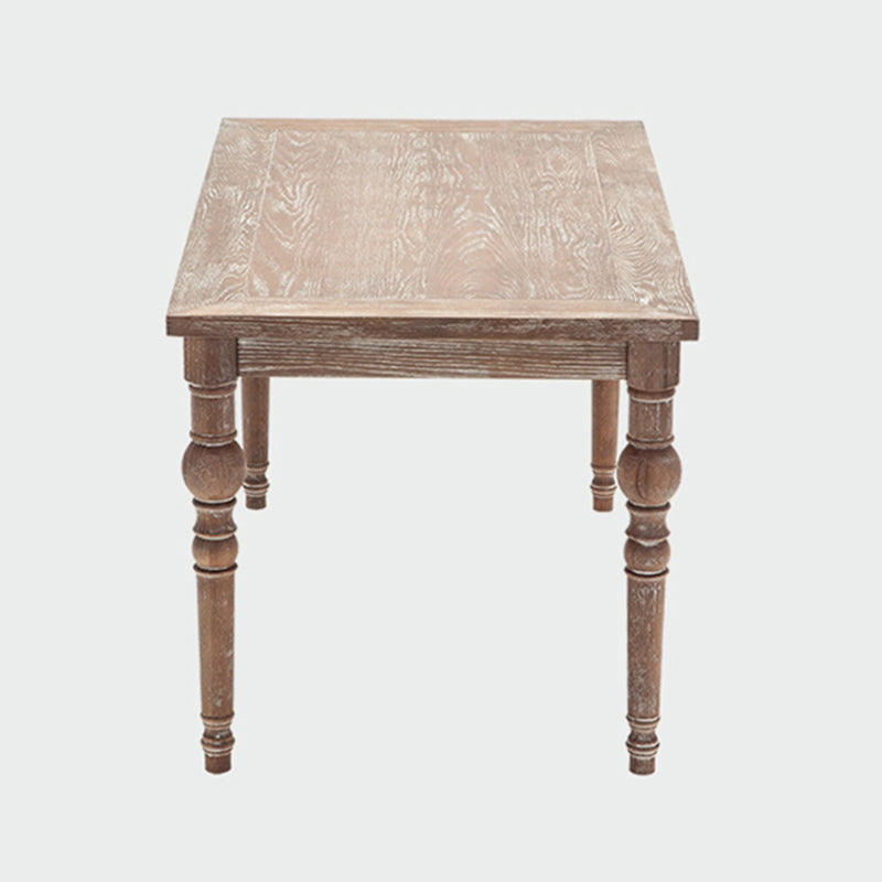 Mesa medieval moderna de madera de pino para restaurante, mesa antigua rectangular con 4 patas