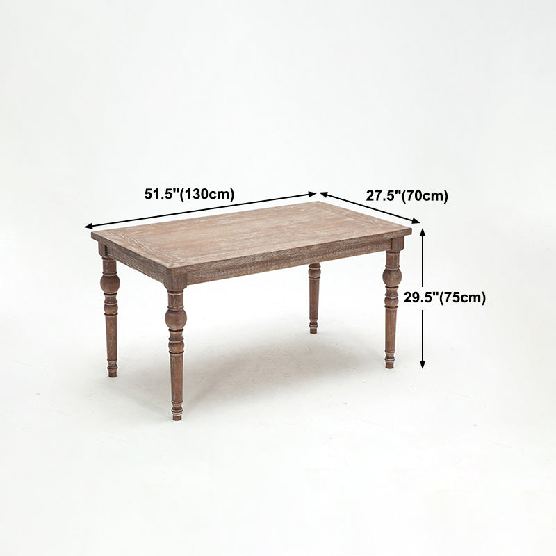 Mesa medieval moderna de madera de pino para restaurante, mesa antigua rectangular con 4 patas
