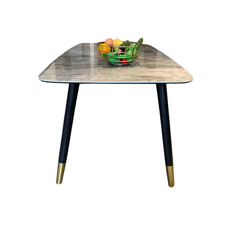 Rectangle Sintered Stone Table for Restaurant Industrial Dining Table with 4 Legs