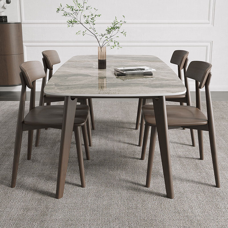 Modern Solid Wood Dining Table Rectangle Dining Table for Dining Room