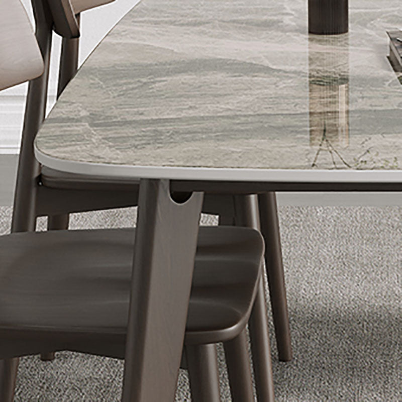 Modern Solid Wood Dining Table Rectangle Dining Table for Dining Room