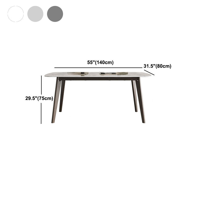 Modern Solid Wood Dining Table Rectangle Dining Table for Dining Room