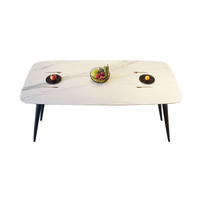 Sintered Stone Top Industrial Table for Restaurant Rectangle Dining Table with 4 Legs