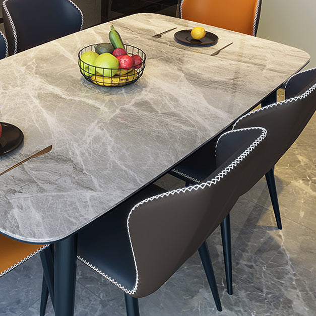 Sintered Stone Top Industrial Table for Restaurant Rectangle Dining Table with 4 Legs