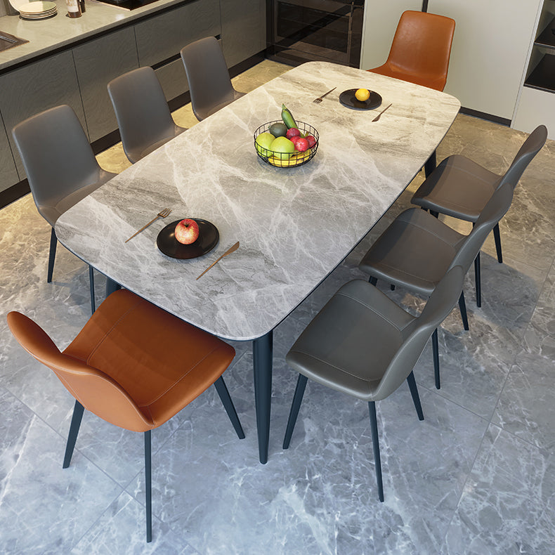 Sintered Stone Top Industrial Table for Restaurant Rectangle Dining Table with 4 Legs