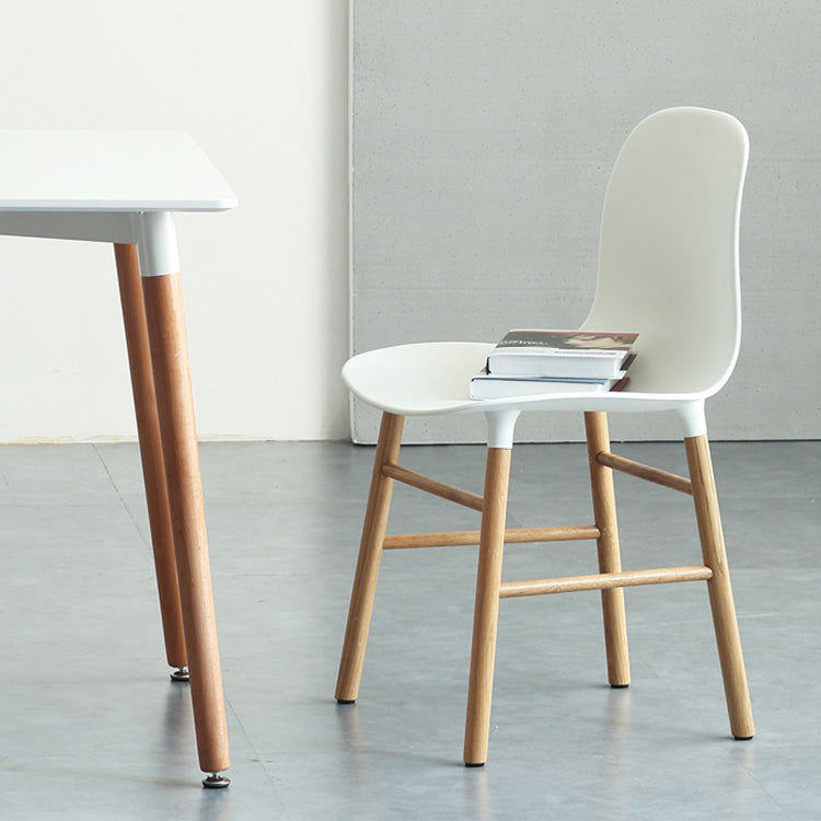 Sillas de estilo moderno, sillas sin brazos con patas de madera para cocina