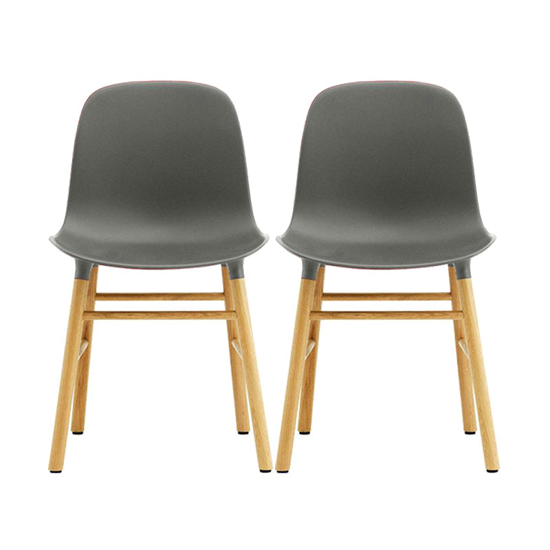 Sillas de estilo moderno, sillas sin brazos con patas de madera para cocina