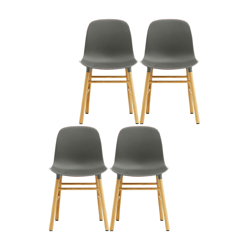 Sillas de estilo moderno, sillas sin brazos con patas de madera para cocina