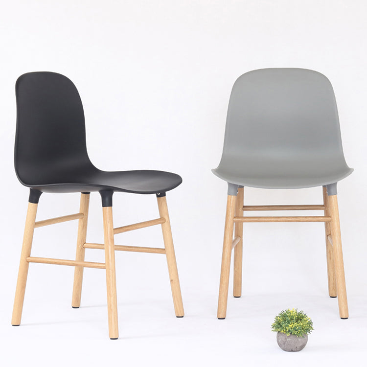 Sillas de estilo moderno, sillas sin brazos con patas de madera para cocina
