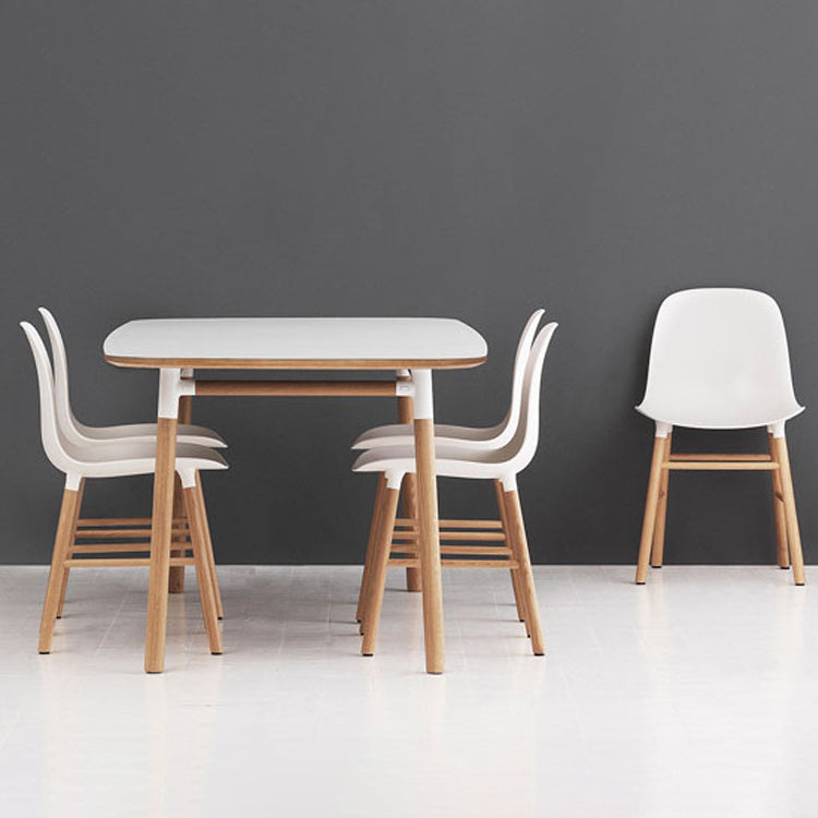 Sillas de estilo moderno, sillas sin brazos con patas de madera para cocina