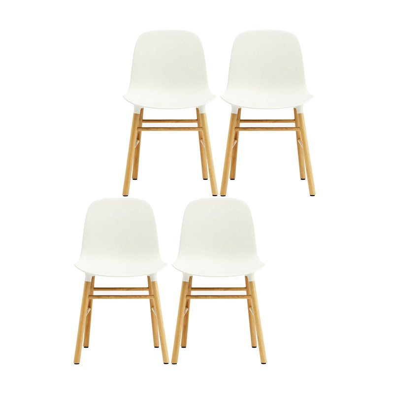Sillas de estilo moderno, sillas sin brazos con patas de madera para cocina