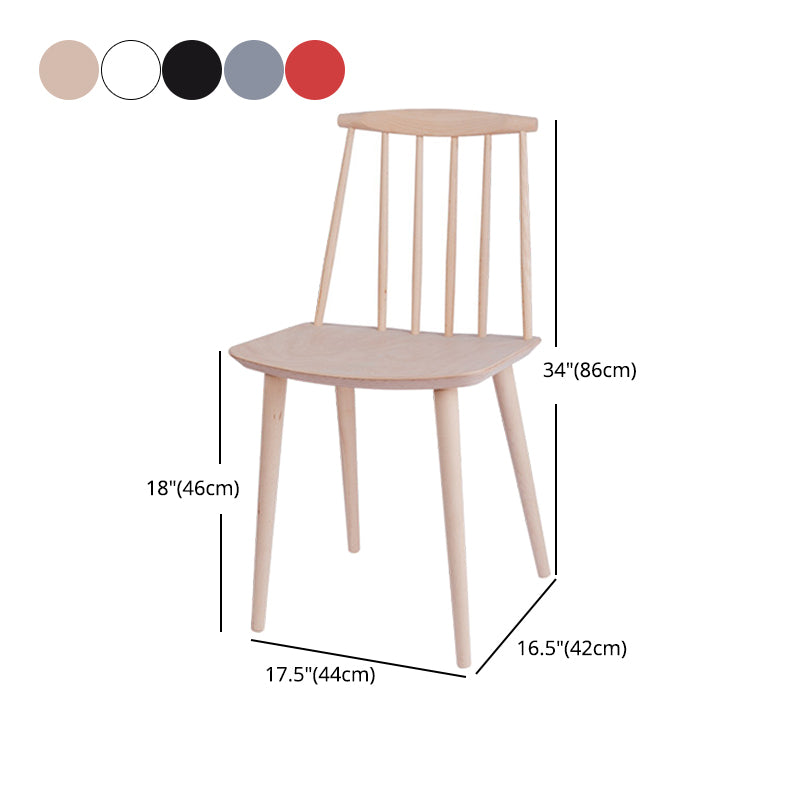 Silla moderna de comedor sillas sin brazos con patas de madera para cocina