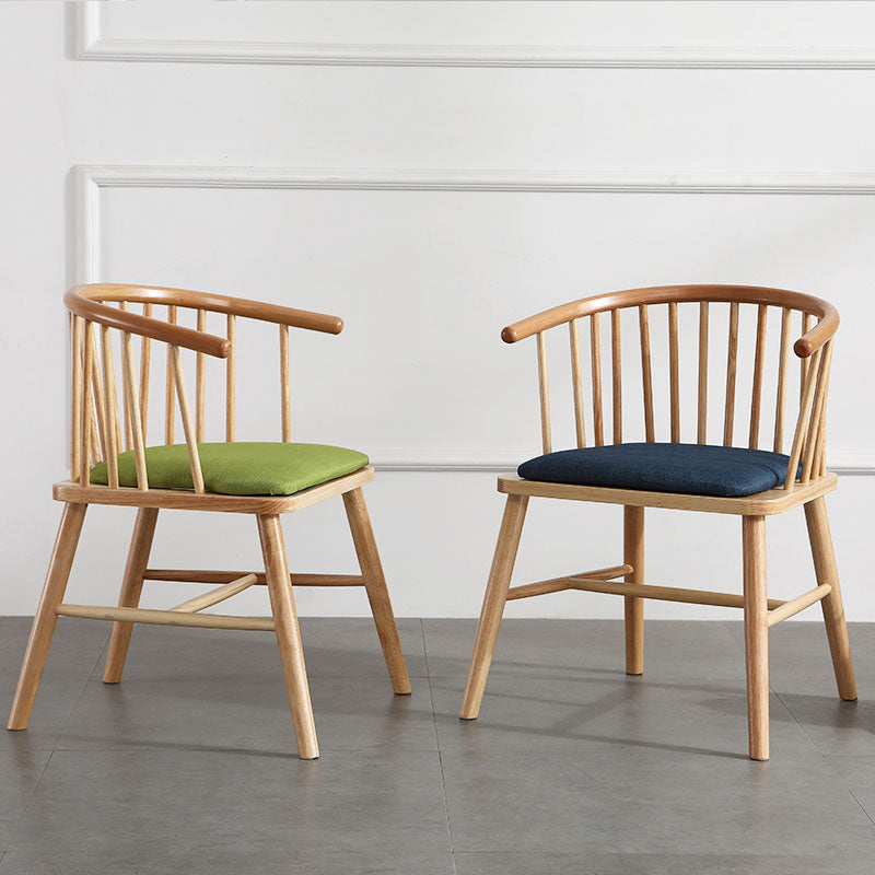 Silla trasera Windsor de estilo moderno, sillones de comedor con patas de madera para cocina