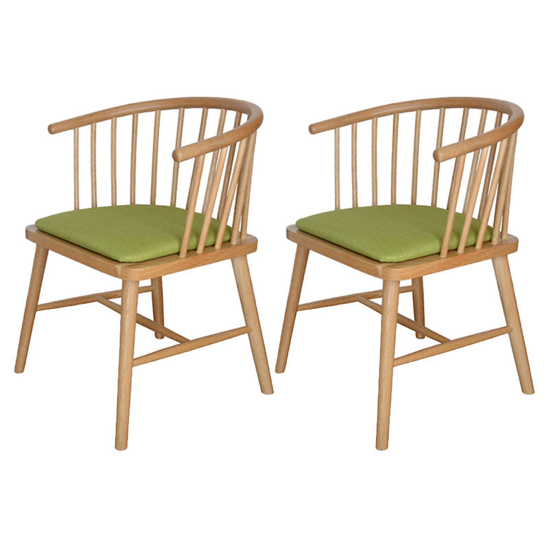 Silla trasera Windsor de estilo moderno, sillones de comedor con patas de madera para cocina
