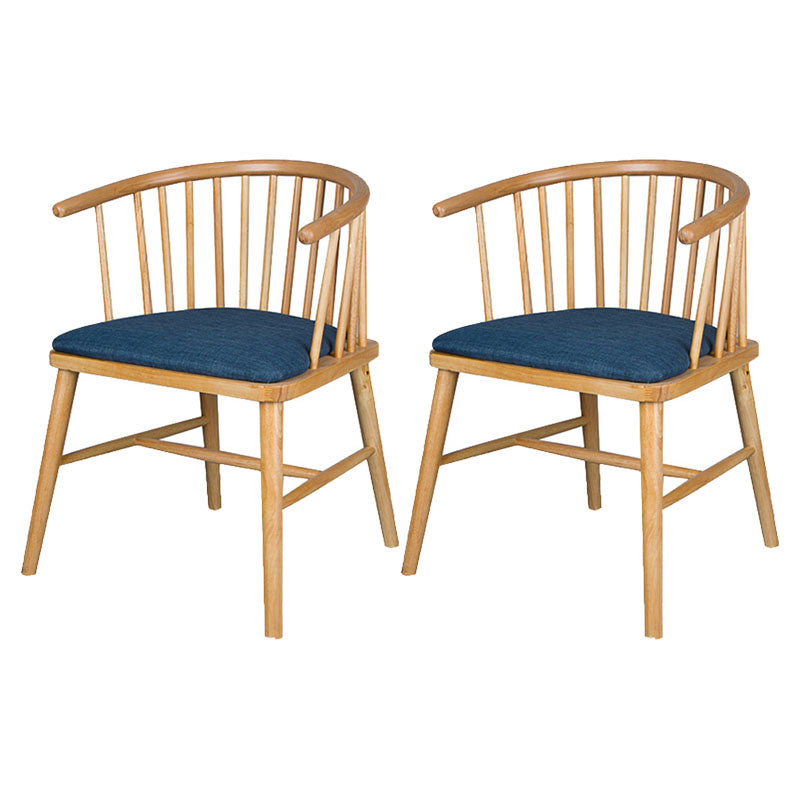 Silla trasera Windsor de estilo moderno, sillones de comedor con patas de madera para cocina