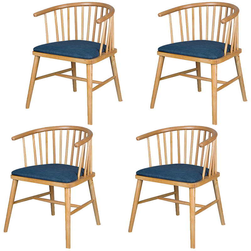Silla trasera Windsor de estilo moderno, sillones de comedor con patas de madera para cocina