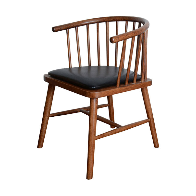 Silla trasera Windsor de estilo moderno, sillones de comedor con patas de madera para cocina