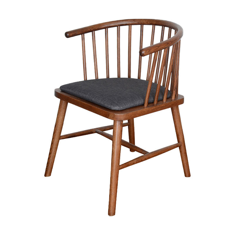 Silla trasera Windsor de estilo moderno, sillones de comedor con patas de madera para cocina