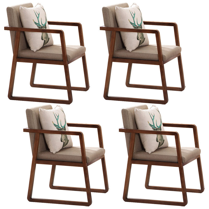 Sillas de estilo moderno sillón de comedor con patas de madera para cocina