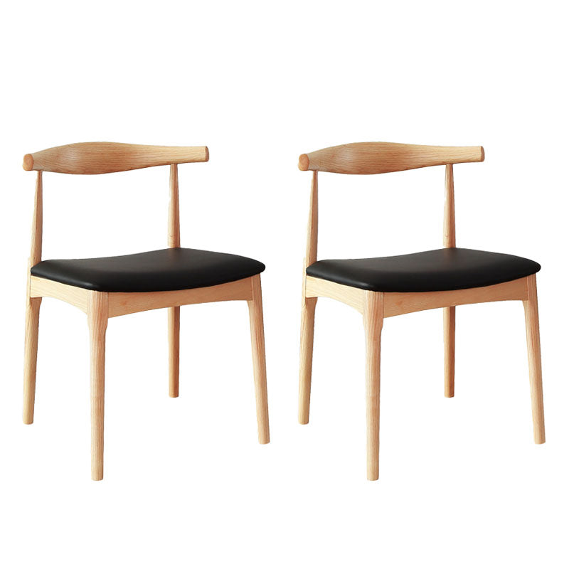 Silla lateral con respaldo abierto de estilo industrial para cocina, silla lateral de comedor de madera sin brazos