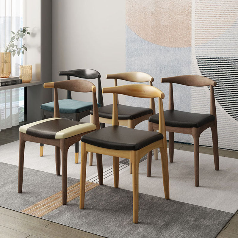 Silla lateral industrial con respaldo abierto para cocina, sillas laterales de comedor de madera