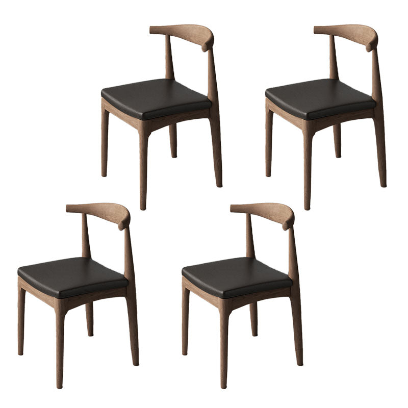 Silla lateral industrial con respaldo abierto para cocina, sillas laterales de comedor de madera
