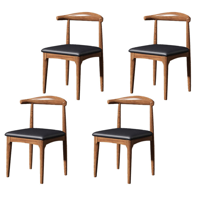 Silla lateral con respaldo abierto de diseño industrial para cocina, silla lateral de comedor de madera