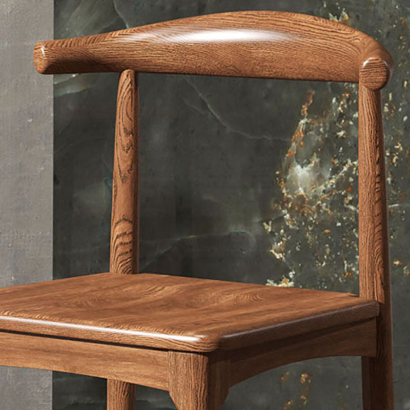 Silla lateral con respaldo abierto de diseño industrial para cocina, silla lateral de comedor de madera