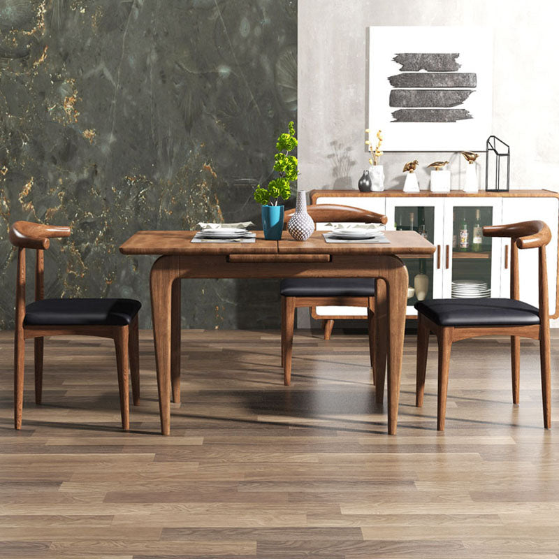 Silla lateral con respaldo abierto de diseño industrial para cocina, silla lateral de comedor de madera