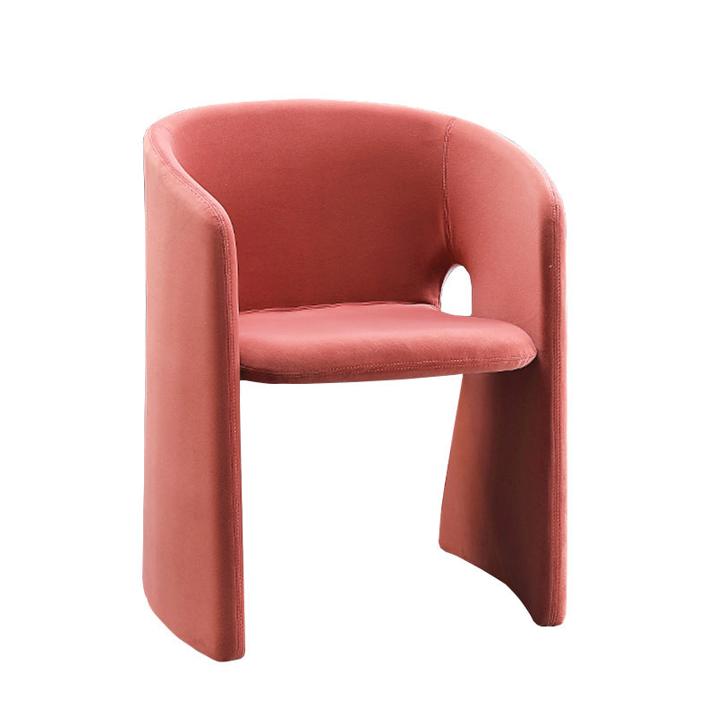 Silla de comedor con respaldo sólido y acabado mate, sillón de terciopelo para cafetería, estilo diseñador