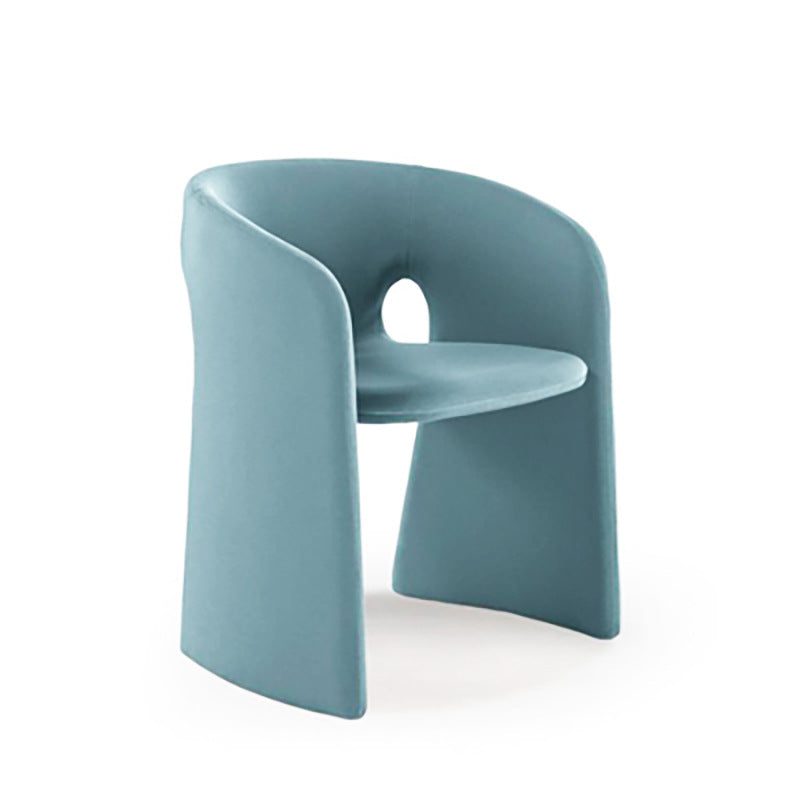 Designer-stijl koffiehuis fluwelen fauteuil met matte afwerking en massieve rugleuning