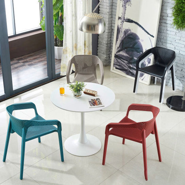 Sillas apilables de estilo moderno, sillones de comedor con patas de plástico para cocina
