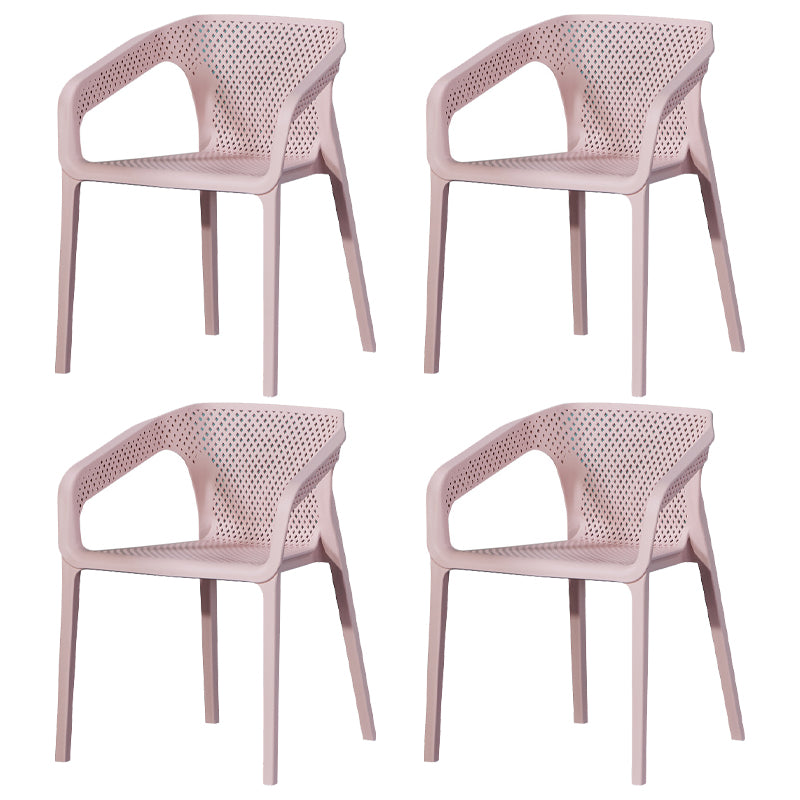 Sillas apilables de estilo moderno, sillones de comedor con patas de plástico para cocina