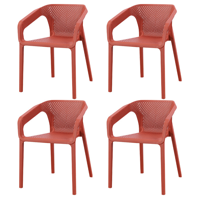 Moderne stijl stapelbare stoelen, eetkamerstoelen met plastic poten voor de keuken