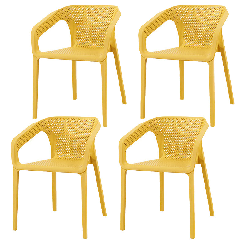 Sillas apilables de estilo moderno, sillones de comedor con patas de plástico para cocina