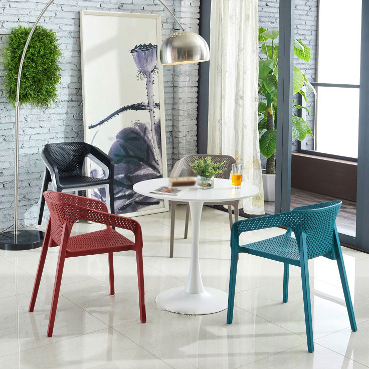 Sillas apilables de estilo moderno, sillones de comedor con patas de plástico para cocina